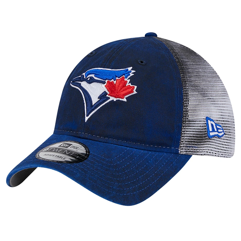 Men's New Era Royal Toronto Blue Jays Team Slick Trucker 9TWENTY Adjustable Hat