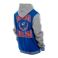 Men's New Era Royal Toronto Blue Jays Throwback Varsity Prep Cooperstown Collection Full-Snap Jacket