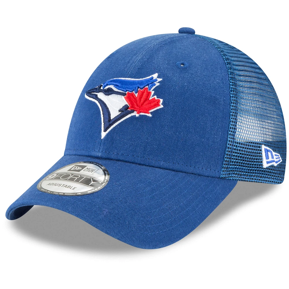 Casquette ajustable Snapback Trucker 9FORTY Royal Toronto Blue Jays New Era pour homme