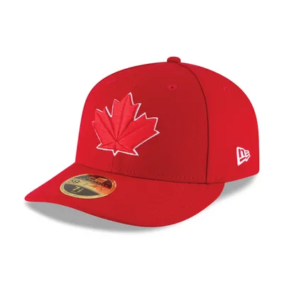 Casquette ajustée 59FIFTY à profil bas écarlate des Blue Jays de Toronto 2017 New Era pour homme