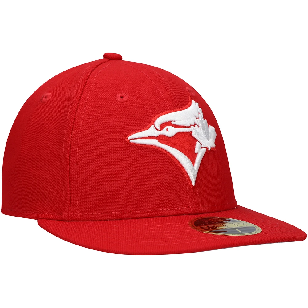 Casquette ajustée 59FIFTY écarlate des Blue Jays de Toronto New Era pour homme