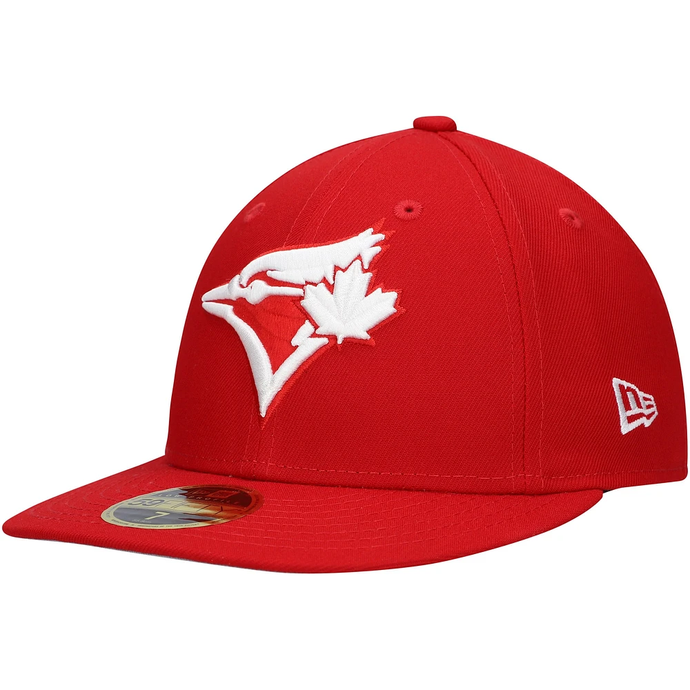 Men's New Era Scarlet Toronto Blue Jays Low Profile 59FIFTY Fitted Hat