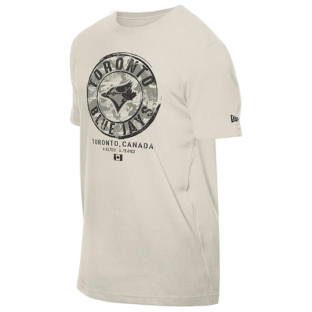 T-shirt New Era Stone pour homme, Journée des forces armées 2025 Blue Jays de Toronto