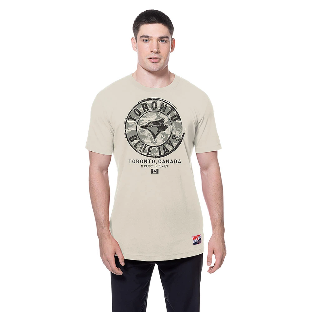 T-shirt New Era Stone pour homme, Journée des forces armées 2025 Blue Jays de Toronto