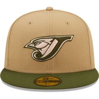 New Era Men's New Era Tan/Olive Toronto Blue Jays Cooperstown Collection  Pink Undervisor - 59FIFTY Fitted Hat