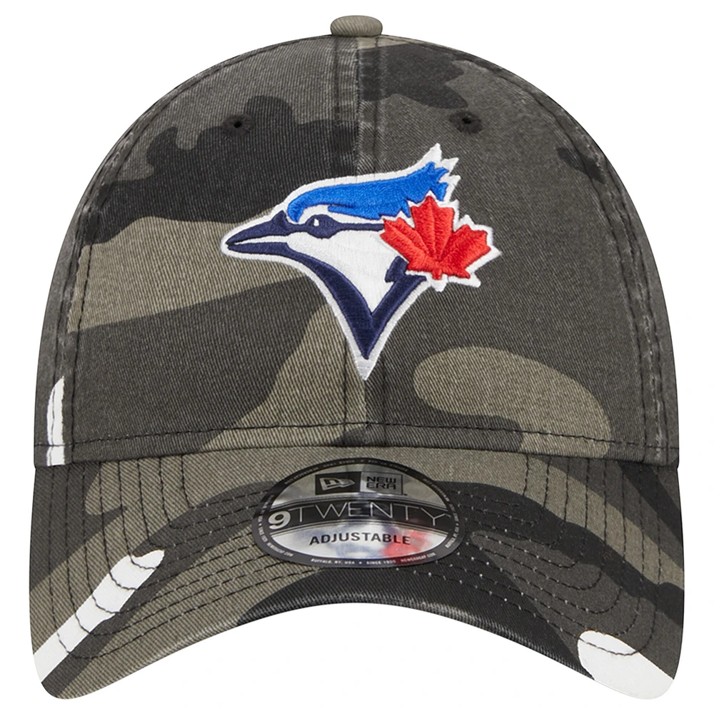 Casquette ajustable 9TWENTY des Blue Jays de Toronto New Era pour homme avec motif camouflage foncé