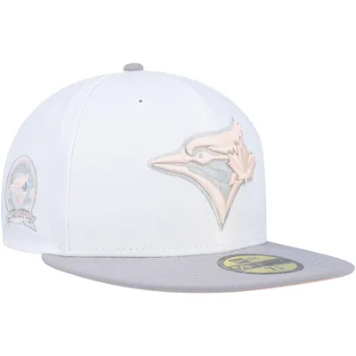 Men's New Era White/Brown Toronto Blue Jays 25th Team Anniversary 59FIFTY Fitted Hat