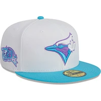 Men's New Era White/Light Blue Toronto Jays 25th Anniversary Two-Tone 59FIFTY Fitted Hat