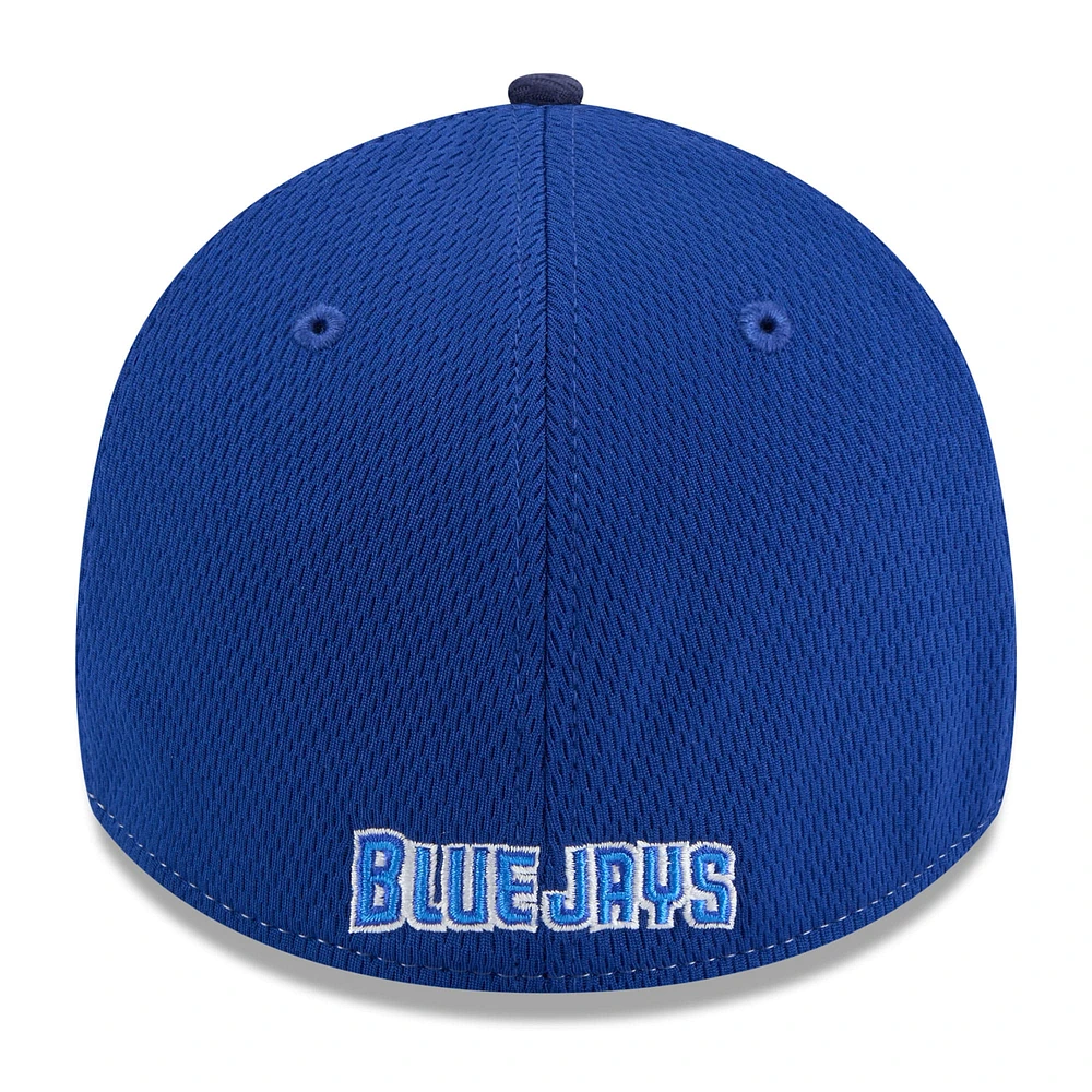 Men's New Era White/Navy Toronto Blue Jays 2025 MLB Clubhouse 39THIRTY Flex Hat