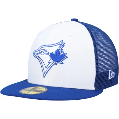 Casquette ajustée 59FIFTY pour entraînement au bâton sur le terrain des Blue Jays de Toronto 2023 New Era, blanc/royal, homme