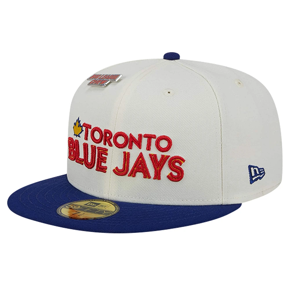 Casquette ajustée 59FIFTY Big League Chew des Blue Jays de Toronto New Era pour hommes, blanc/royal