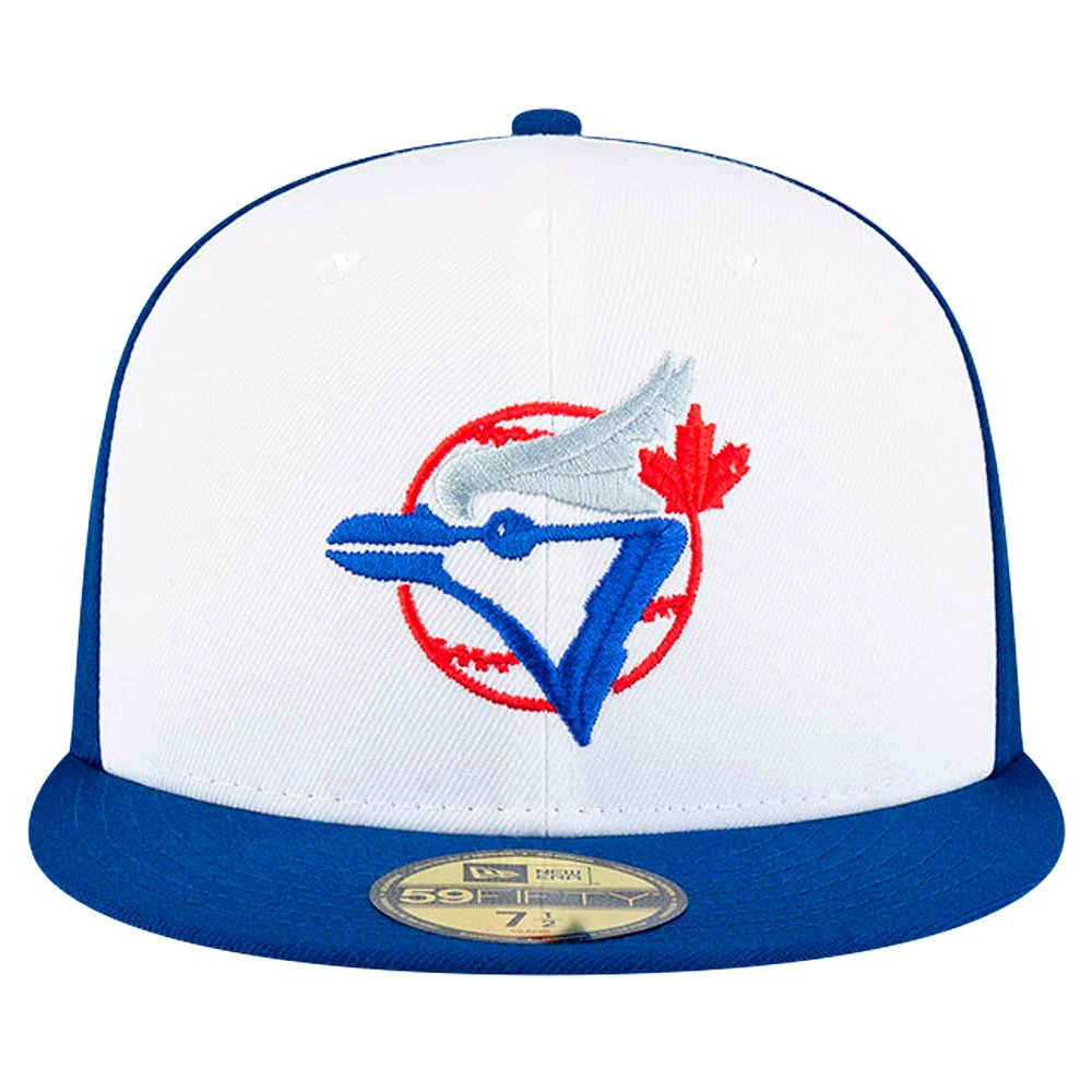 Casquette ajustée 59FIFTY New Era pour hommes, blanc/royal, Toronto Blue Jays x Lost and Found