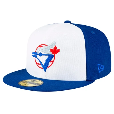 Casquette ajustée 59FIFTY New Era pour hommes, blanc/royal, Toronto Blue Jays x Lost and Found