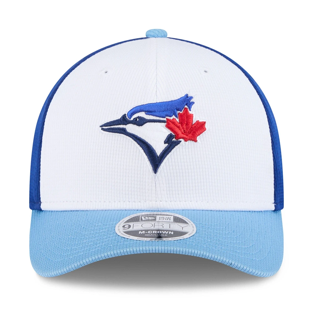 Casquette ajustable 9FORTY Toronto Blue Jays 2025 Spring Training pour homme New Era blanche