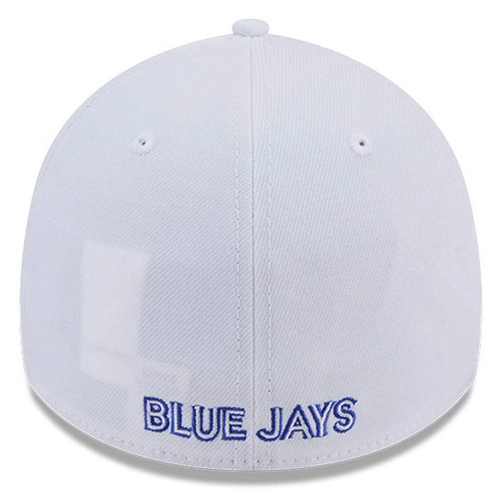 Casquette 39THIRTY Flex blanche des Blue Jays de Toronto New Era pour homme