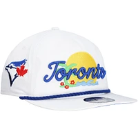 Men's New Era White Toronto Blue Jays Paradise Golfer Adjustable Hat