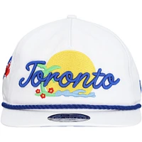 Men's New Era White Toronto Blue Jays Paradise Golfer Adjustable Hat