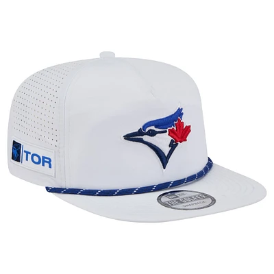 Men's New Era White Toronto Blue Jays Perforated Golfer Snapback Hat