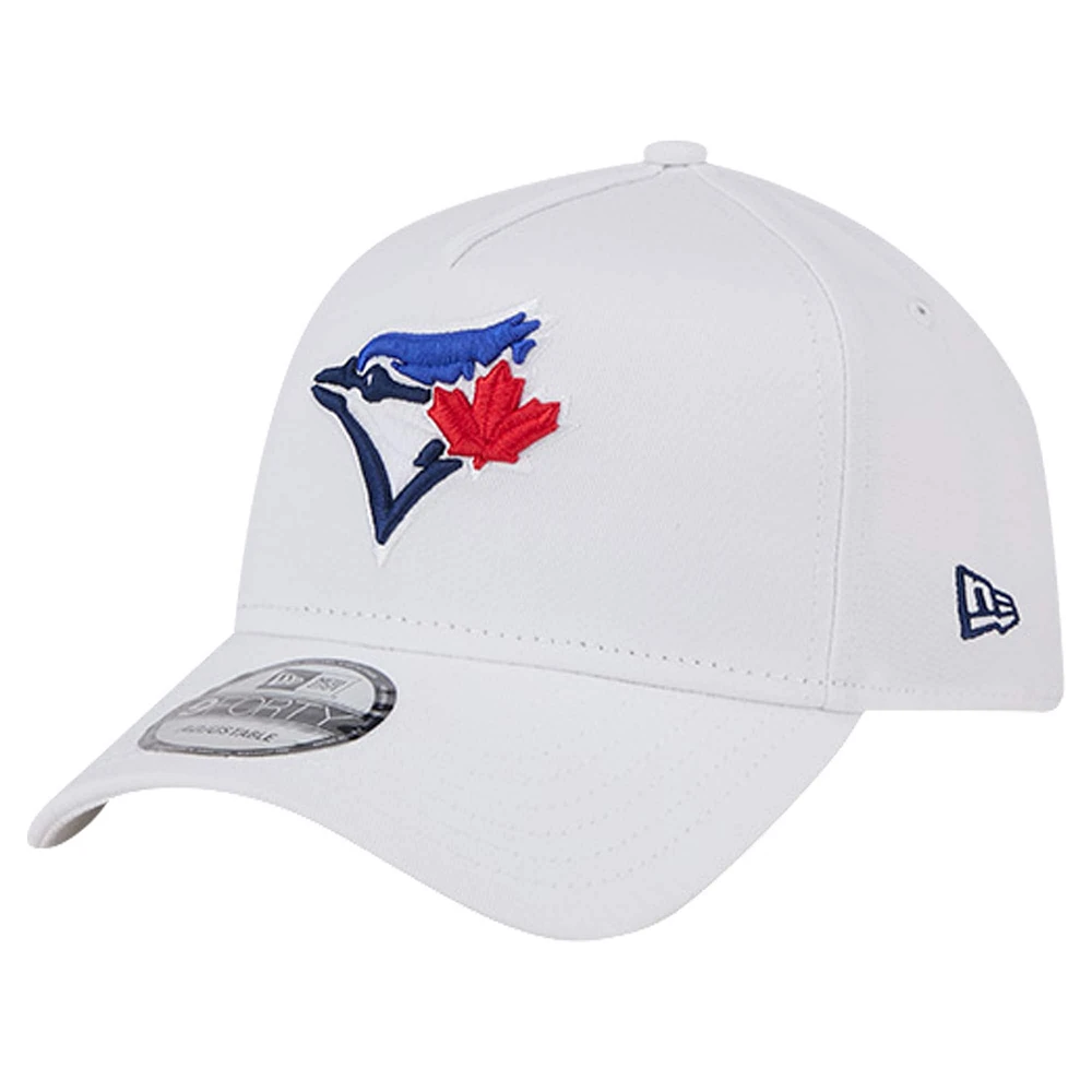 Casquette ajustable 9FORTY TC A-Frame 9FORTY des Blue Jays de Toronto New Era pour hommes, blanche