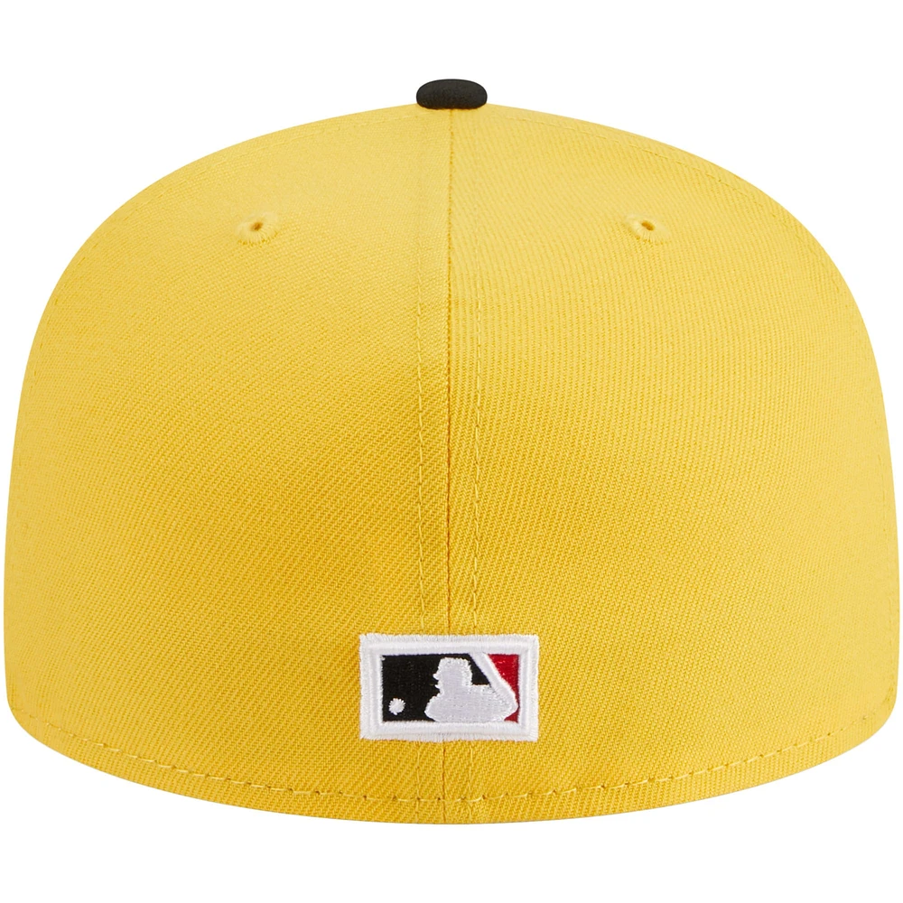 Casquette ajustée 59FIFTY grillée des Blue Jays de Toronto New Era jaune/noir pour homme