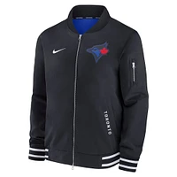 Men's Nike  Black Toronto Blue Jays Authentic Collection City Connect Full-Zip Bomber Jacket