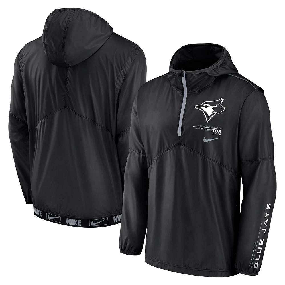 Men's Nike Black Toronto Blue Jays Night Game - Half-Zip Hoodie