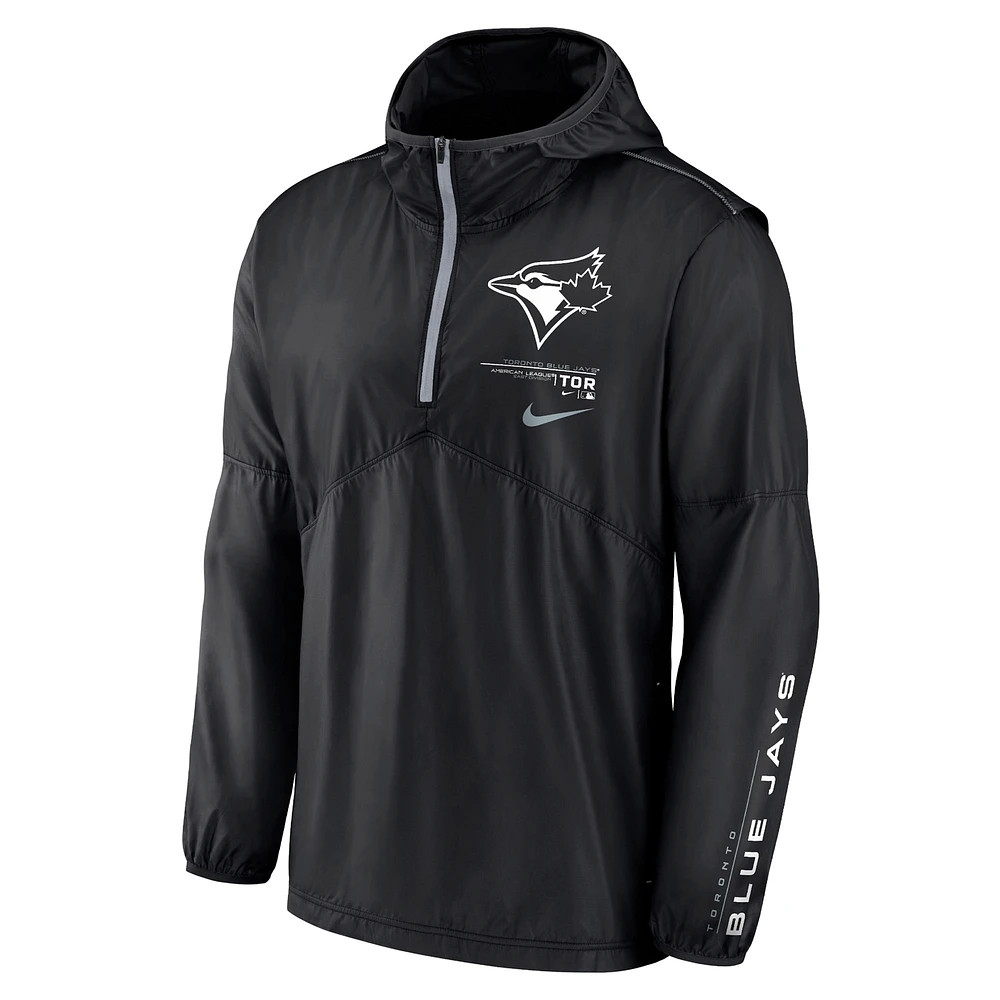 Men's Nike Black Toronto Blue Jays Night Game - Half-Zip Hoodie