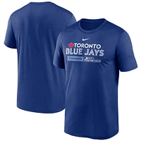 T-shirt Dugout bleu de la collection authentique des séries éliminatoires 2023 Blue Jays Toronto marque fanatiques pour hommes