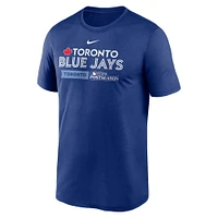 T-shirt Dugout bleu de la collection authentique des séries éliminatoires 2023 Blue Jays Toronto marque fanatiques pour hommes