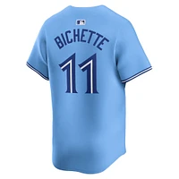 Maillot de joueur alternatif limité Nike Bo Bichette pour hommes, bleu clair, Toronto Blue Jays