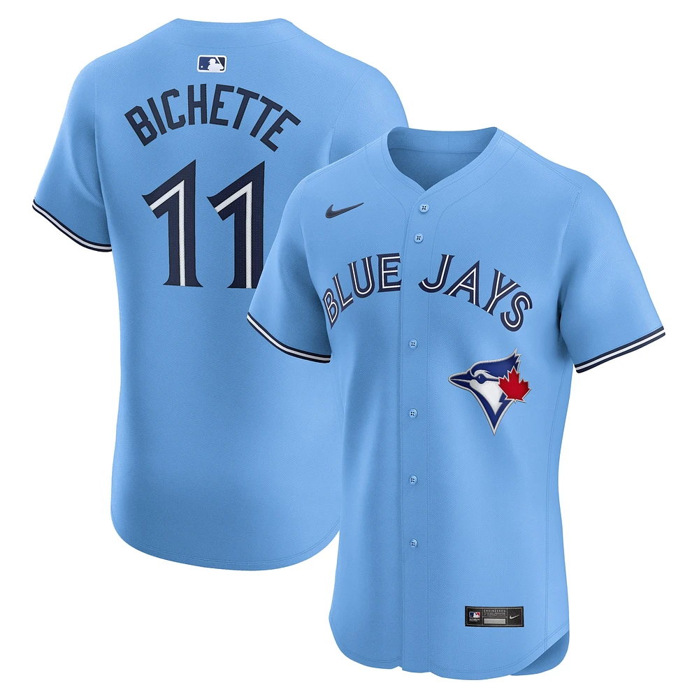 Maillot de joueur d'élite alternatif Nike Bo Bichette bleu poudre des Blue Jays Toronto pour homme