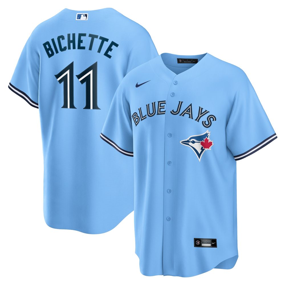 Men's Nike Bo Bichette Powder Blue Toronto Jays Alternate Replica Player Name Jersey