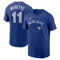 T-shirt Nike Bo Bichette Royal Toronto Blue Jays Fuse avec nom et numéro pour homme