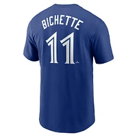 T-shirt Nike Bo Bichette Royal Toronto Blue Jays Fuse avec nom et numéro pour homme