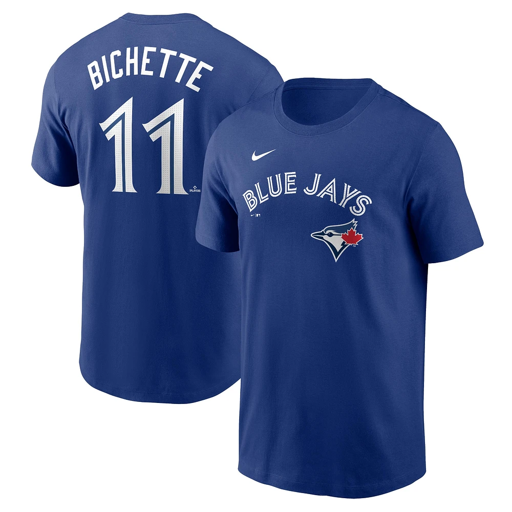 T-shirt avec nom et numéro Nike Bo Bichette Royal des Blue Jays de Toronto pour hommes