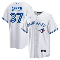 Toronto Blue Jays Nike Tchad vert blanc pour homme - Maillot de joueur réplique à domicile