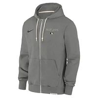 Sweat à capuche entièrement zippé Nike Charcoal Toronto Blue Jays Authentic Collection Travel Performance pour homme