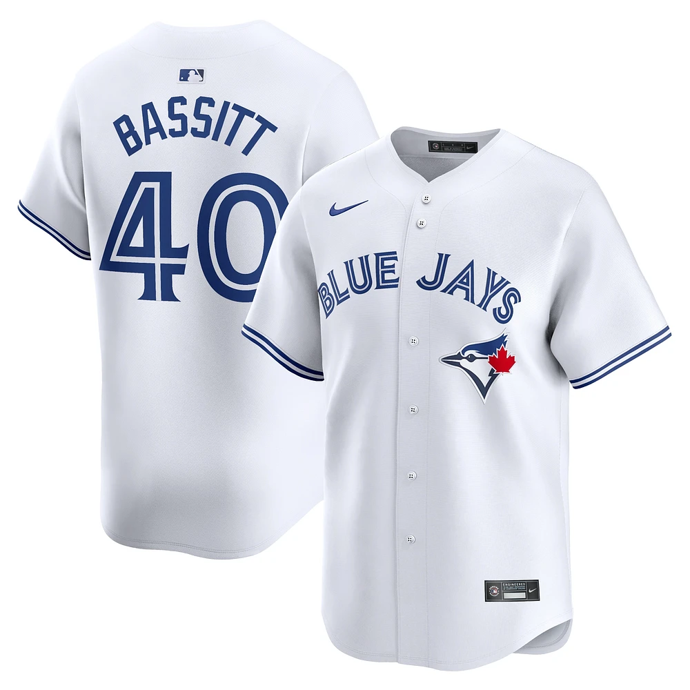 Maillot de joueur Nike Chris Bassitt pour hommes, blanc, Toronto Blue Jays Home Limited