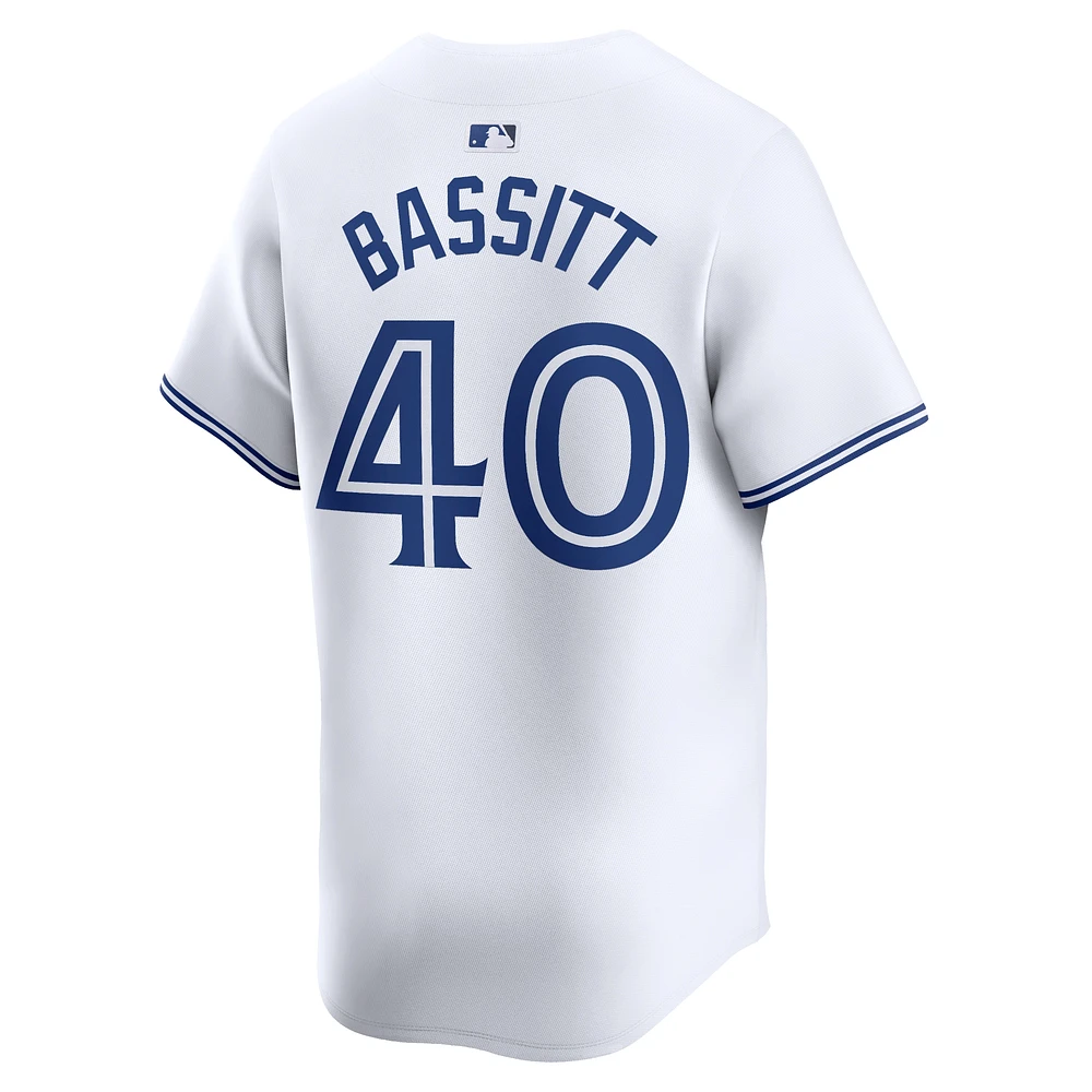 Maillot de joueur Nike Chris Bassitt pour hommes, blanc, Toronto Blue Jays Home Limited