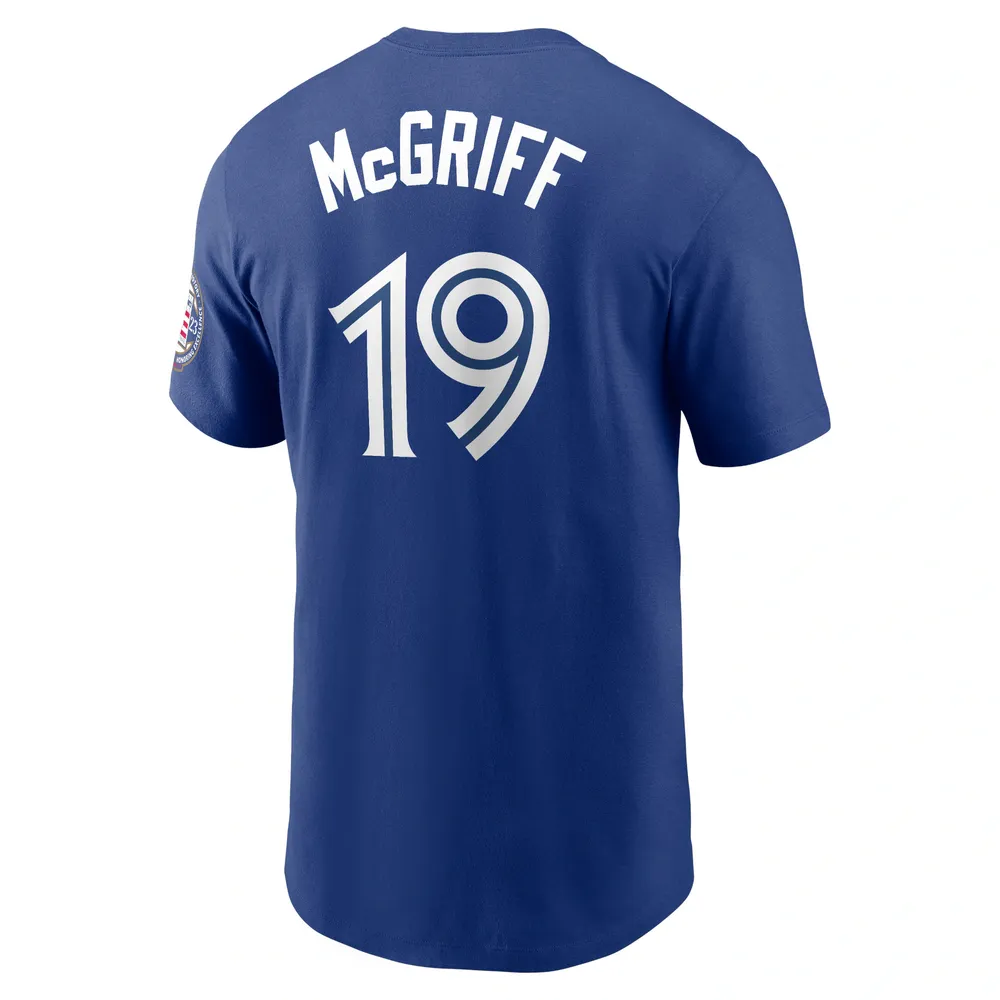 Men's Nike Fred McGriff Royal Toronto Blue Jays 2023 MLB Hall of Fame Cooperstown Collection Name & Number T-Shirt