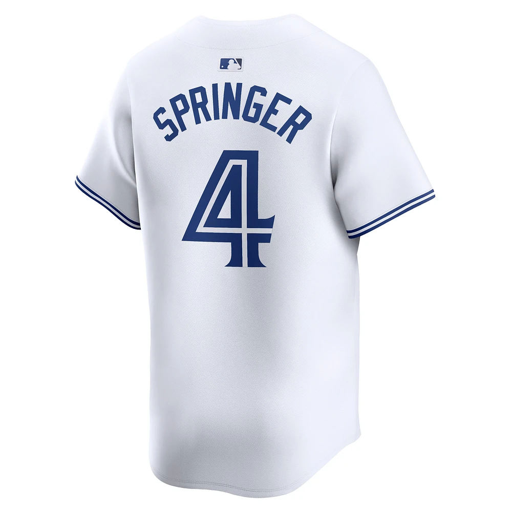 Maillot Nike George Springer pour homme, blanc, Toronto Blue Jays Home Limited Player