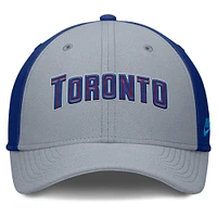 Men's Nike Gray/Royal Toronto Blue Jays Rise Swoosh Performance Flex Hat
