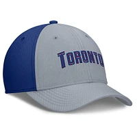 Men's Nike Gray/Royal Toronto Blue Jays Rise Swoosh Performance Flex Hat
