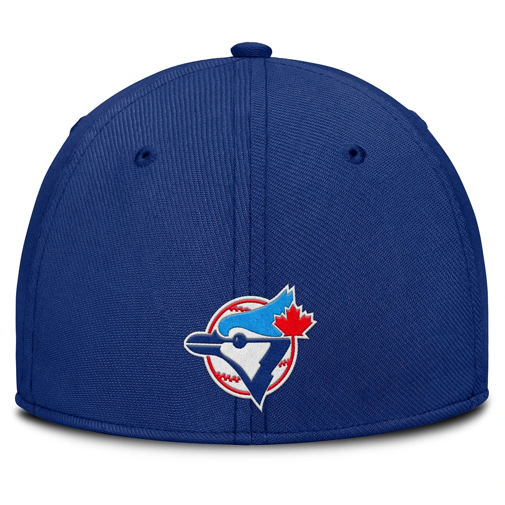 Men's Nike Gray/Royal Toronto Blue Jays Rise Swoosh Performance Flex Hat