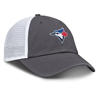 Casquette de camionneur ajustable Nike grise pour homme des Blue Jays de Toronto