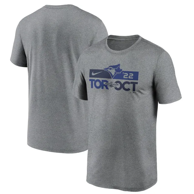 Nike Men's Nike Gray/Royal Toronto Blue Jays Game Authentic Collection  Performance Raglan Long Sleeve T-Shirt