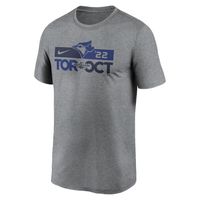 Men's Nike Heather Charcoal Toronto Blue Jays 2022 Postseason T-Shirt