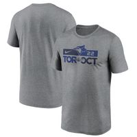 Men's Nike Heather Charcoal Toronto Blue Jays 2022 Postseason T-Shirt