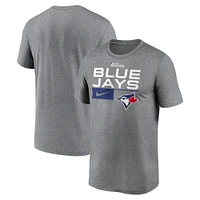 T-shirt Nike Heather Charcoal Toronto Blue Jays 2023 Postseason Legend Performance pour homme