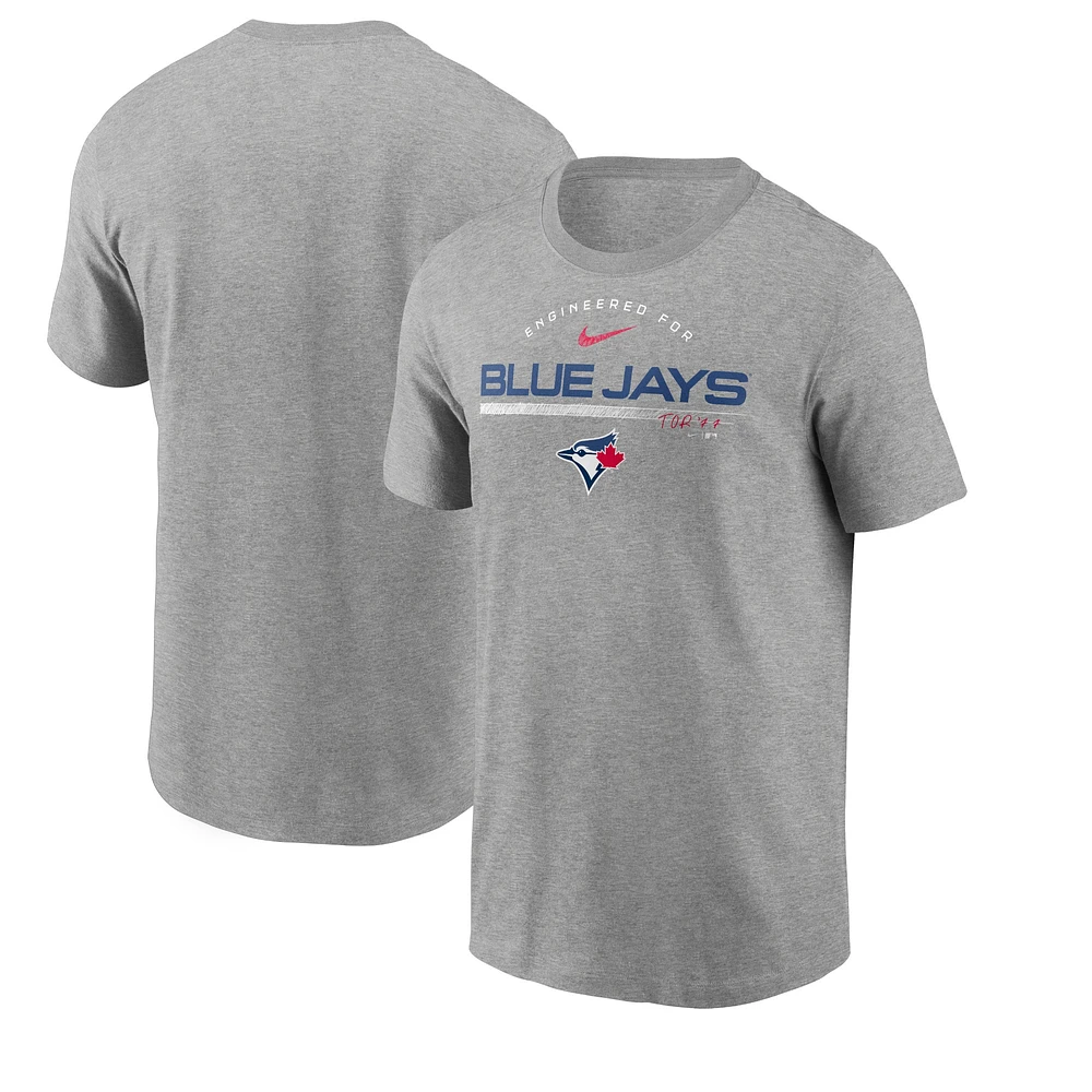 Men's Nike Heather Gray Toronto Blue Jays Team Engineered Performance T-Shirt